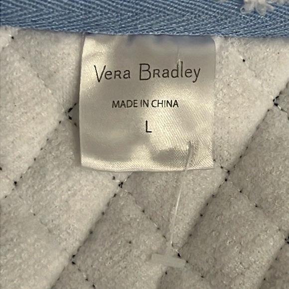 Vera Bradley Teddy Fleece Half-Zip Pullover quilted tartan detail mockneck L - Picture 9 of 12